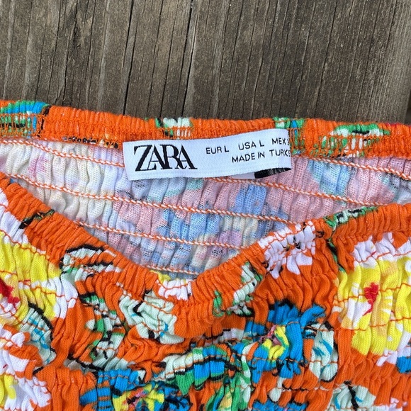 NWOT Zara Puffy Sleeve Top - Picture 4 of 7
